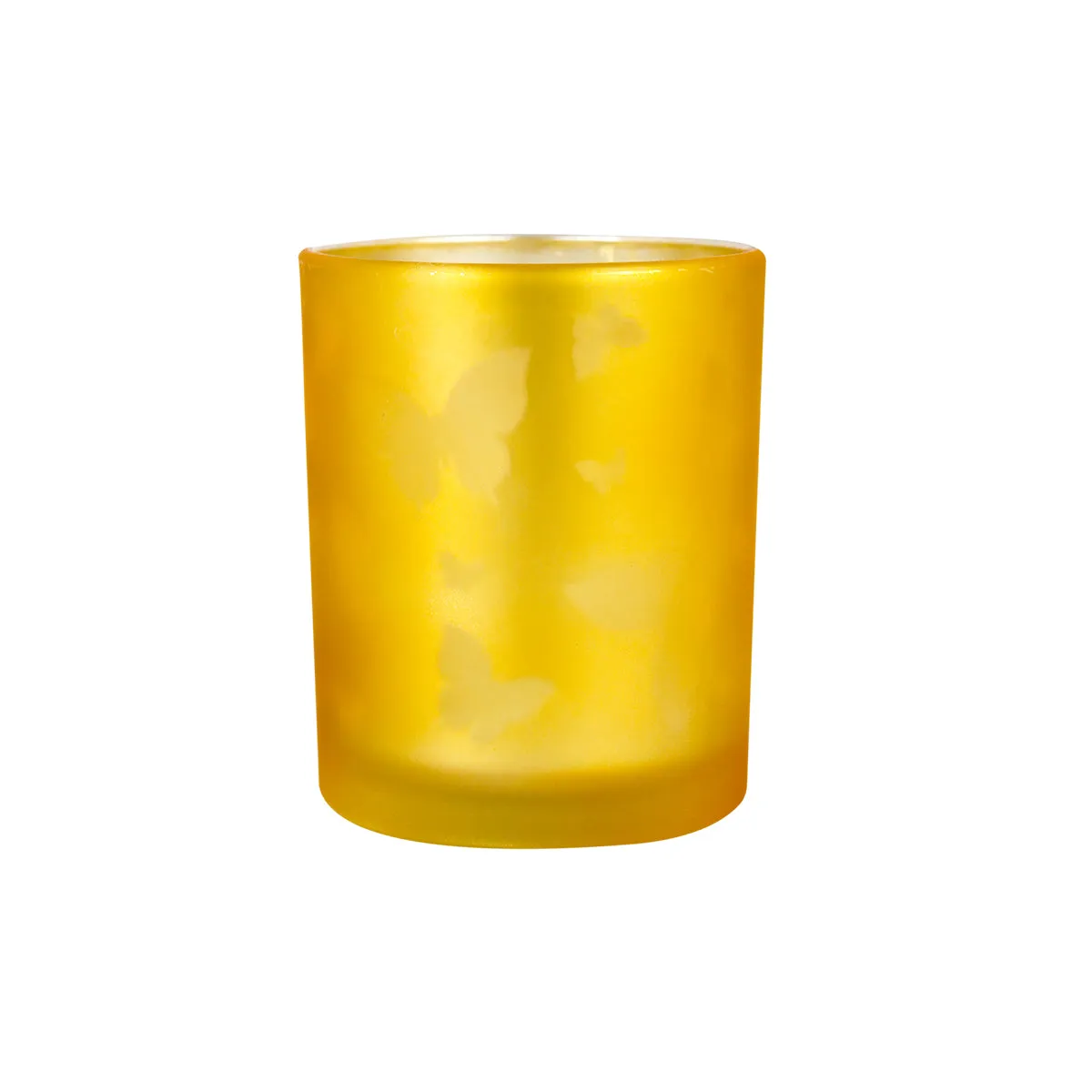 Portavela Clásico color Amarillo con Diseo de Mariposa