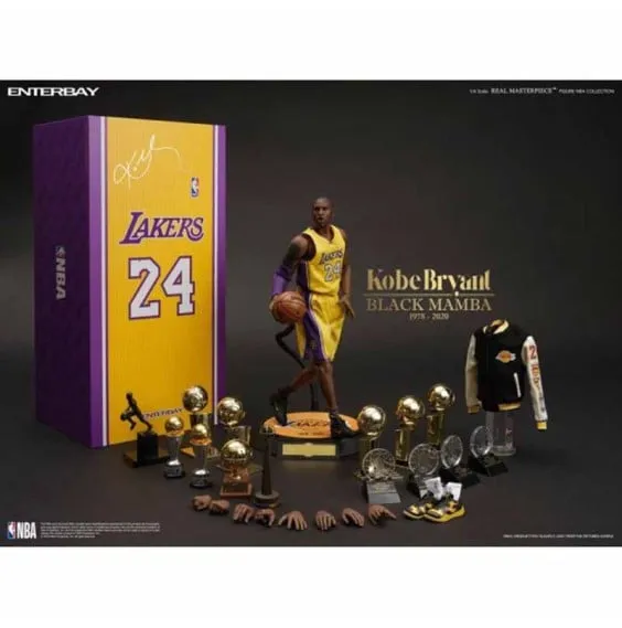 REAL MASTERPIECE KOBE BRYANT LAKERS 1/6  BLACK MAMBA EDITION