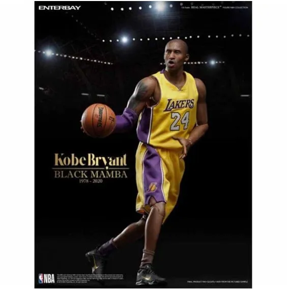 REAL MASTERPIECE KOBE BRYANT LAKERS 1/6  BLACK MAMBA EDITION