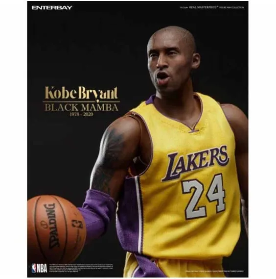 REAL MASTERPIECE KOBE BRYANT LAKERS 1/6  BLACK MAMBA EDITION