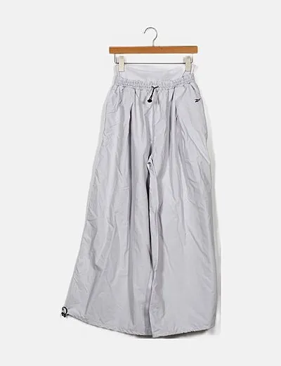 Reebok Pantalón deportivo ancho blanco