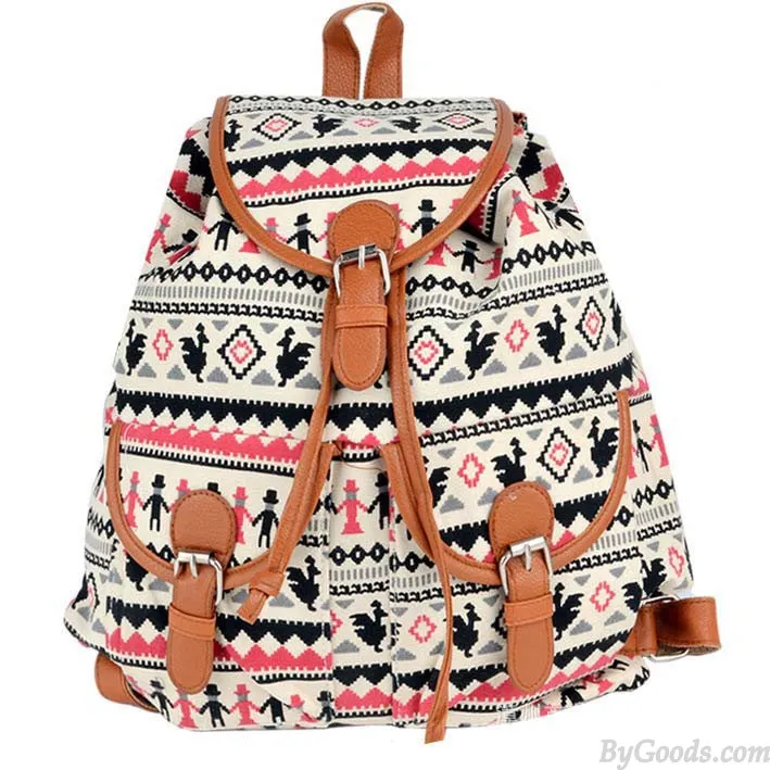 Retro Geometry Animal Prints Folk Backpack