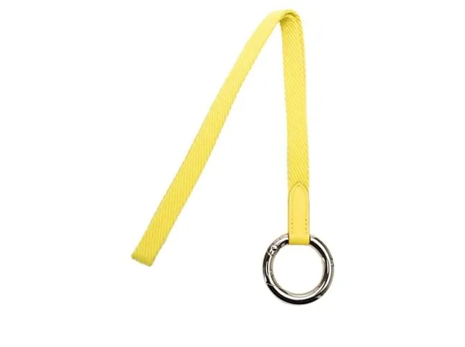 Ring Llave de bolsillo Hermès Carre con cinta para el cuello Amarillo 