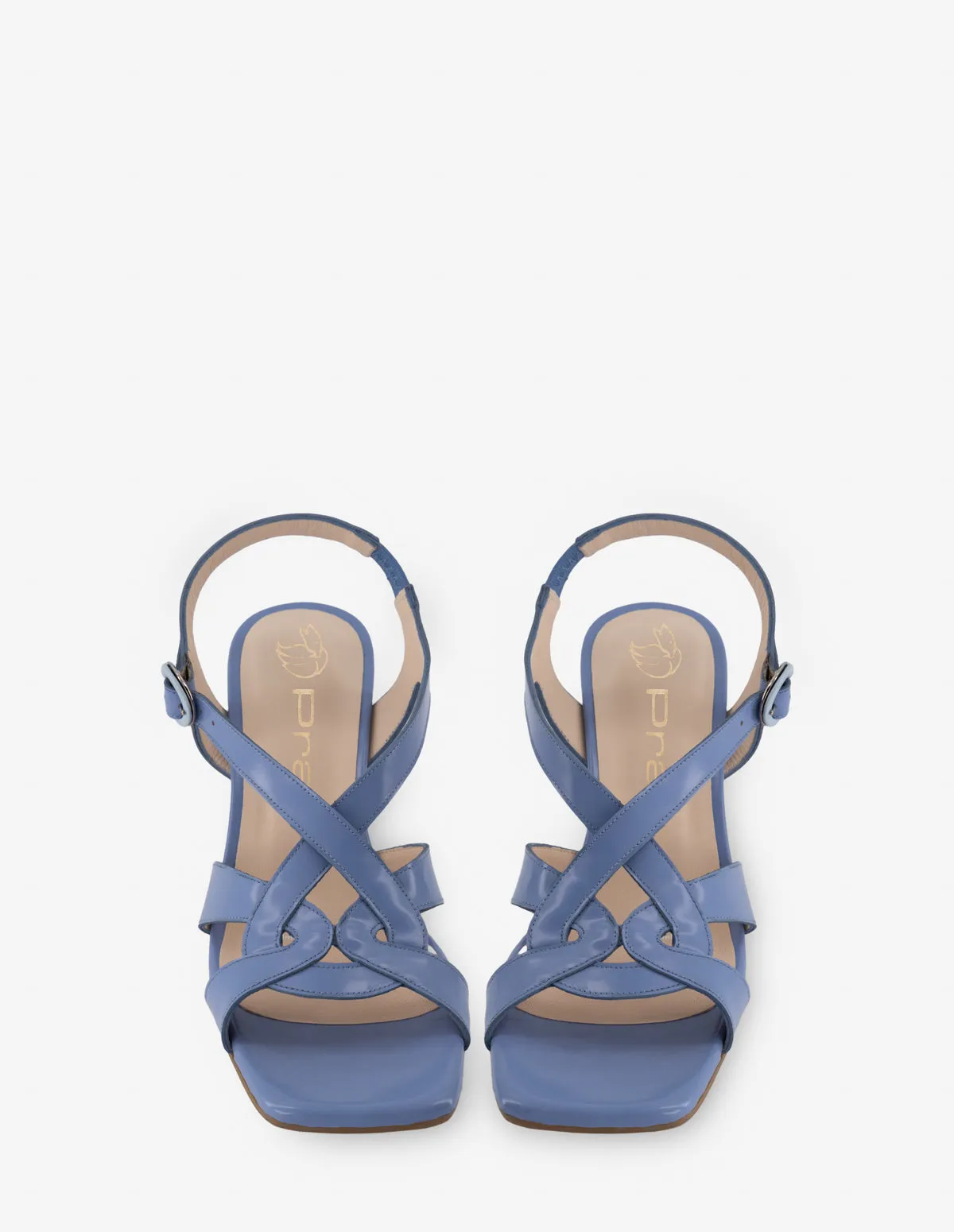 Sandalia en piel florantik color azul para mujer