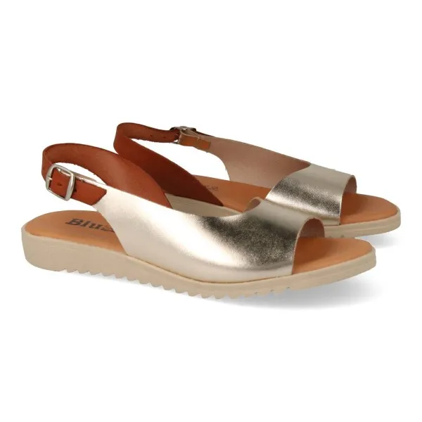 SANDALIAS DORADAS PLANAS MUJER COMODAS MOD. MAREA DO