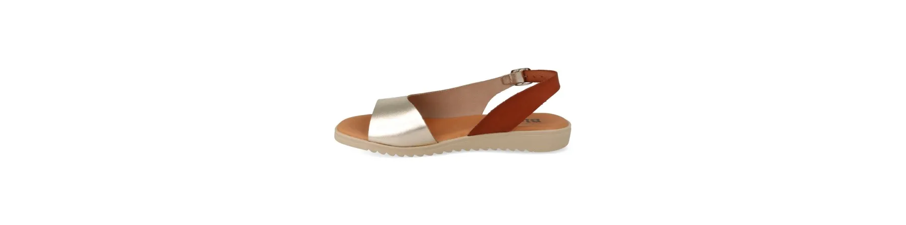 SANDALIAS DORADAS PLANAS MUJER COMODAS MOD. MAREA DO