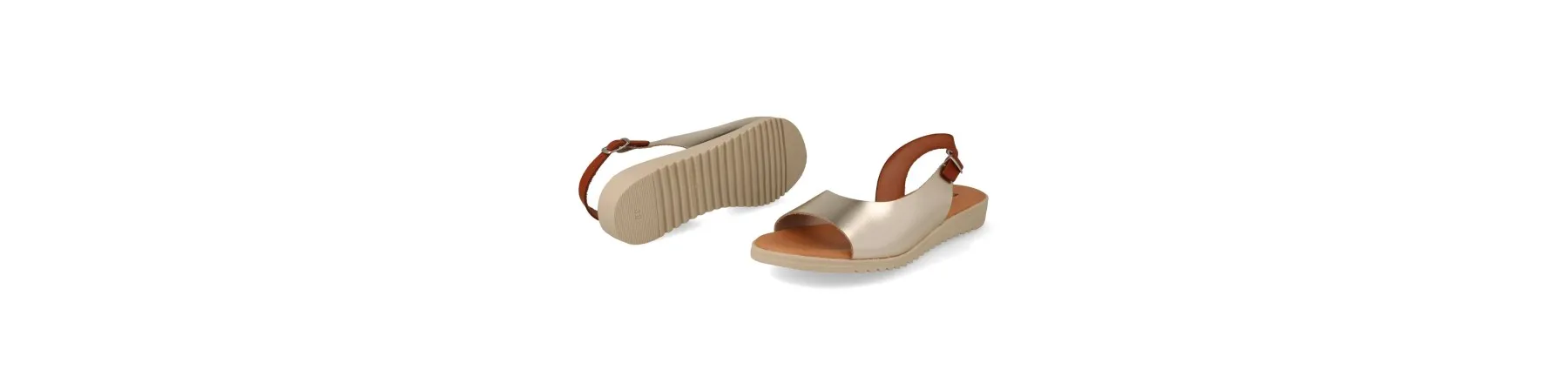 SANDALIAS DORADAS PLANAS MUJER COMODAS MOD. MAREA DO