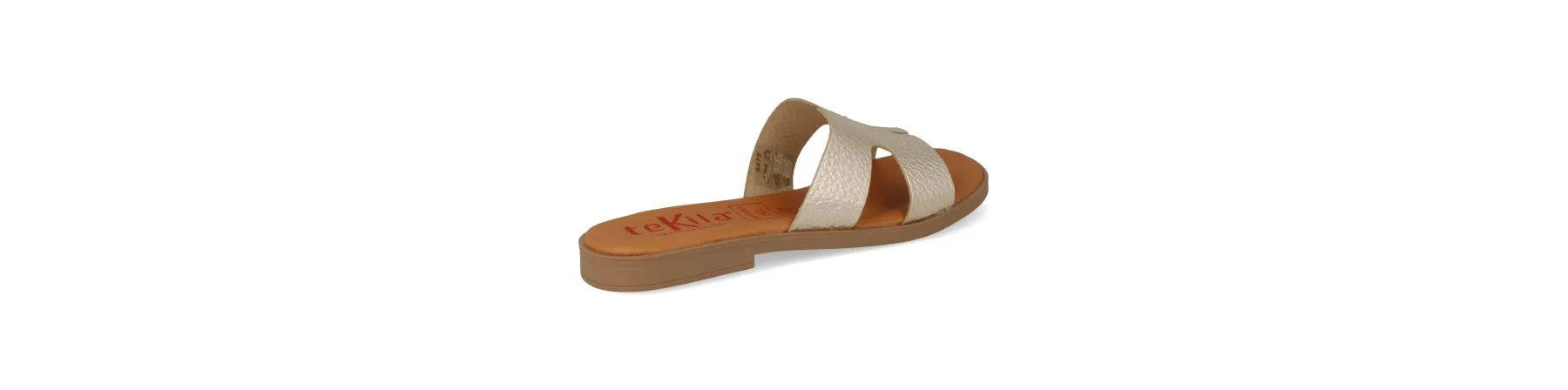 SANDALIAS DORADAS PLANAS MUJER MOD. NOMI DO
