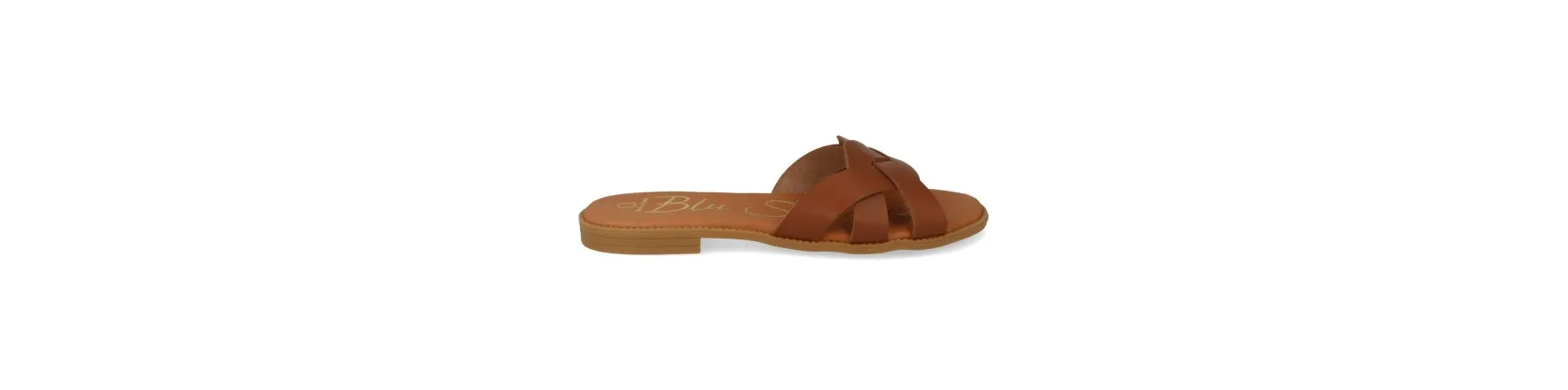 SANDALIAS OUTLET PLANAS COMODAS MOD. NILO CUERO