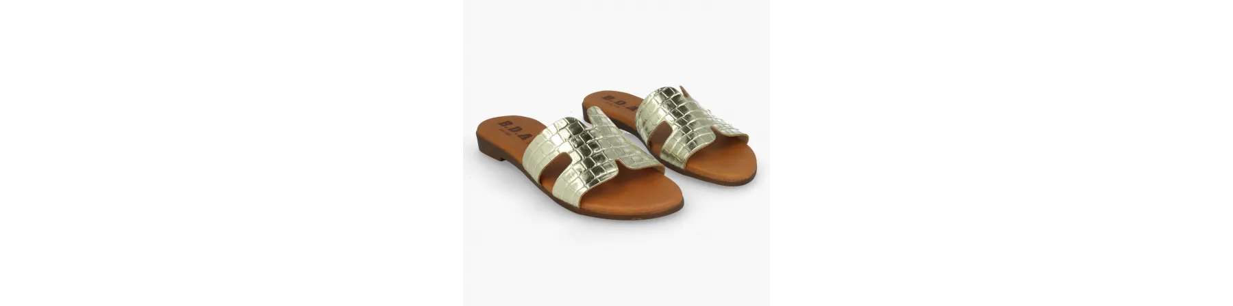 SANDALIAS PLANAS MUJER METAL MOD. SANDRA METAL