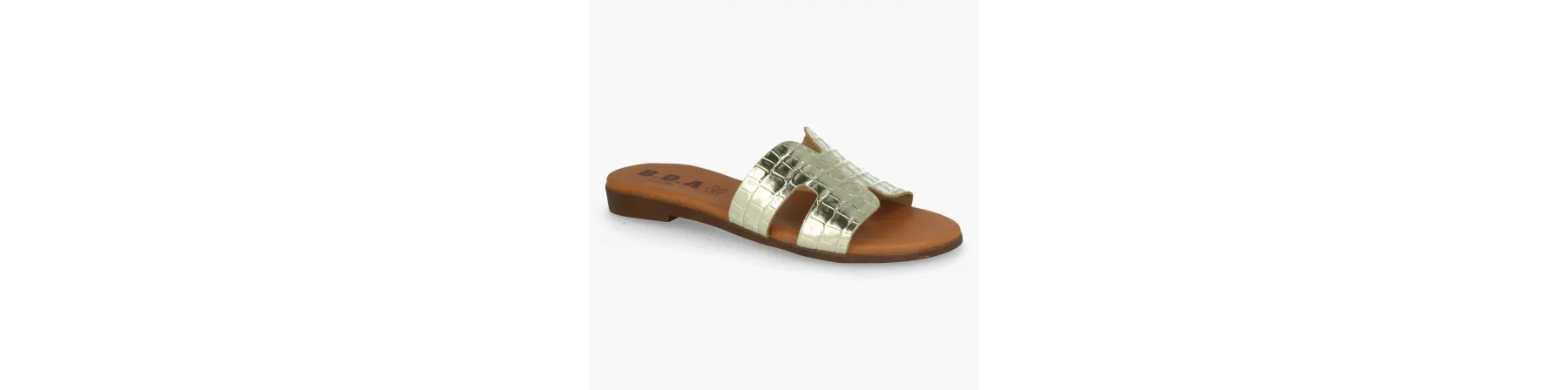SANDALIAS PLANAS MUJER METAL MOD. SANDRA METAL