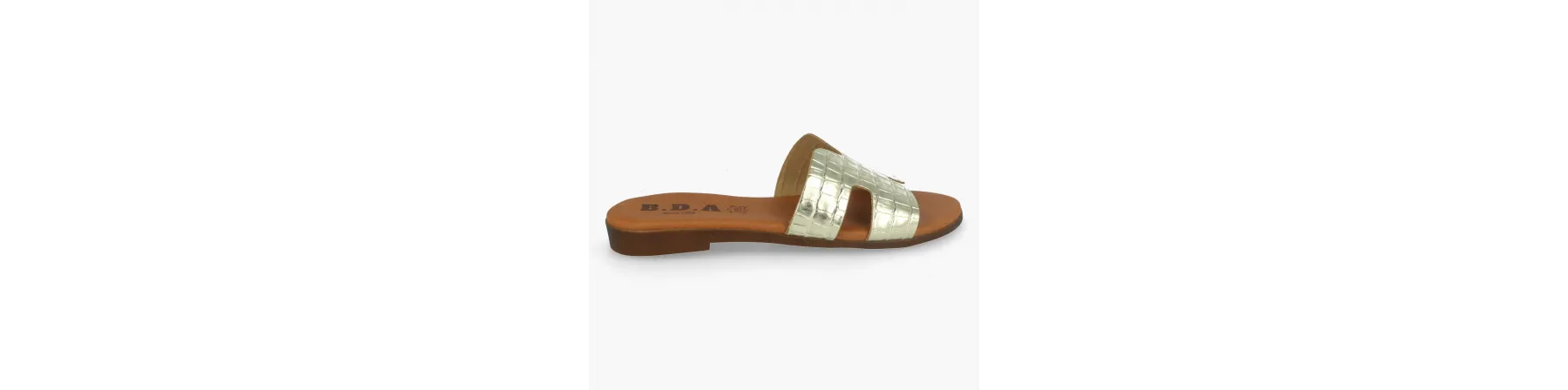 SANDALIAS PLANAS MUJER METAL MOD. SANDRA METAL
