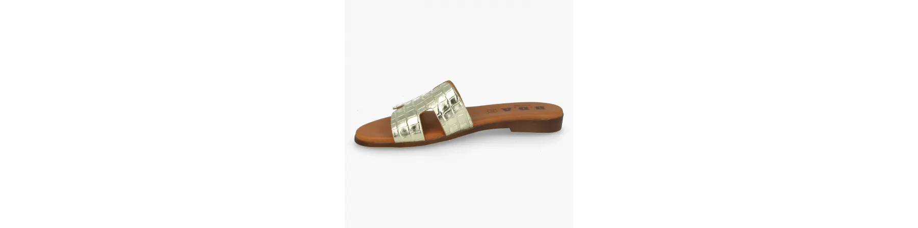 SANDALIAS PLANAS MUJER METAL MOD. SANDRA METAL