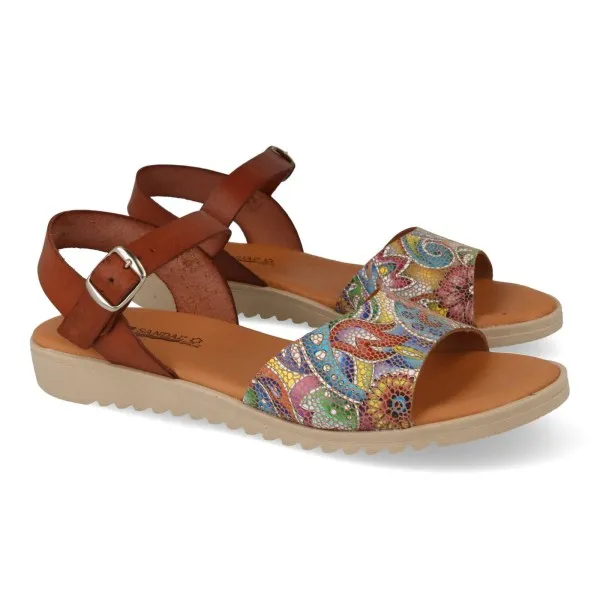 SANDALIAS PLANAS MUJER MOD. MICA CUERO