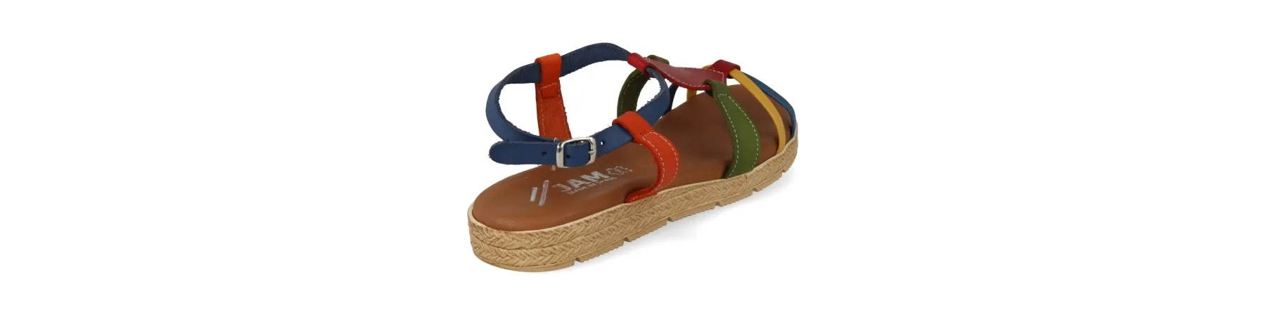 SANDALIAS PLANAS MUJER PIEL MOD. DANISA MULTI