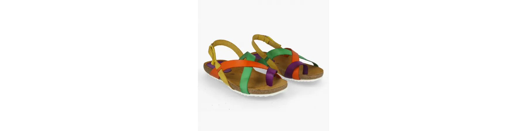 SANDALIAS PLANAS MUJER PIEL MOD. DELIRIO MULTI