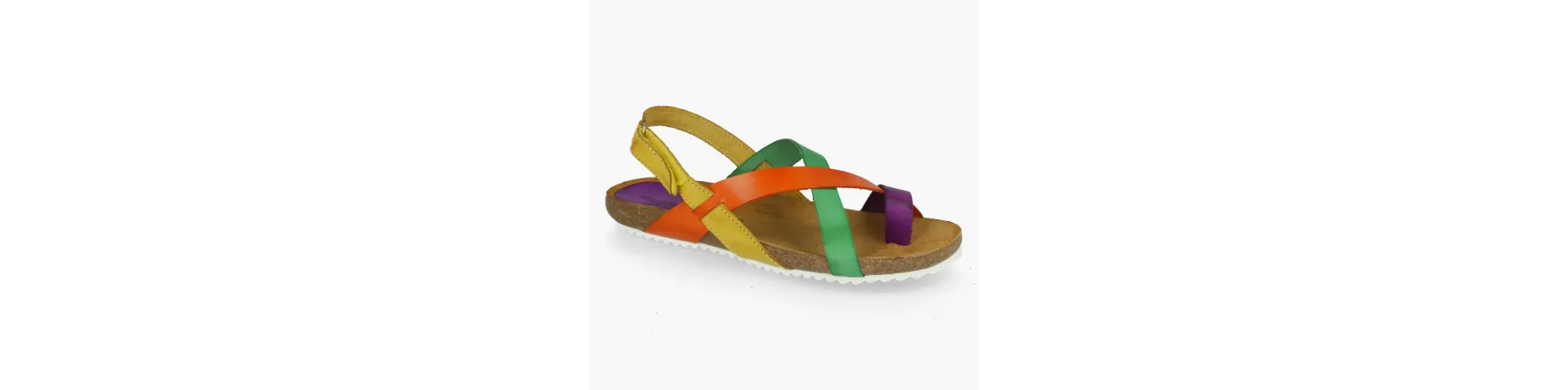 SANDALIAS PLANAS MUJER PIEL MOD. DELIRIO MULTI