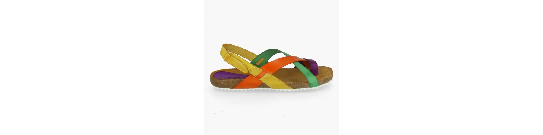SANDALIAS PLANAS MUJER PIEL MOD. DELIRIO MULTI