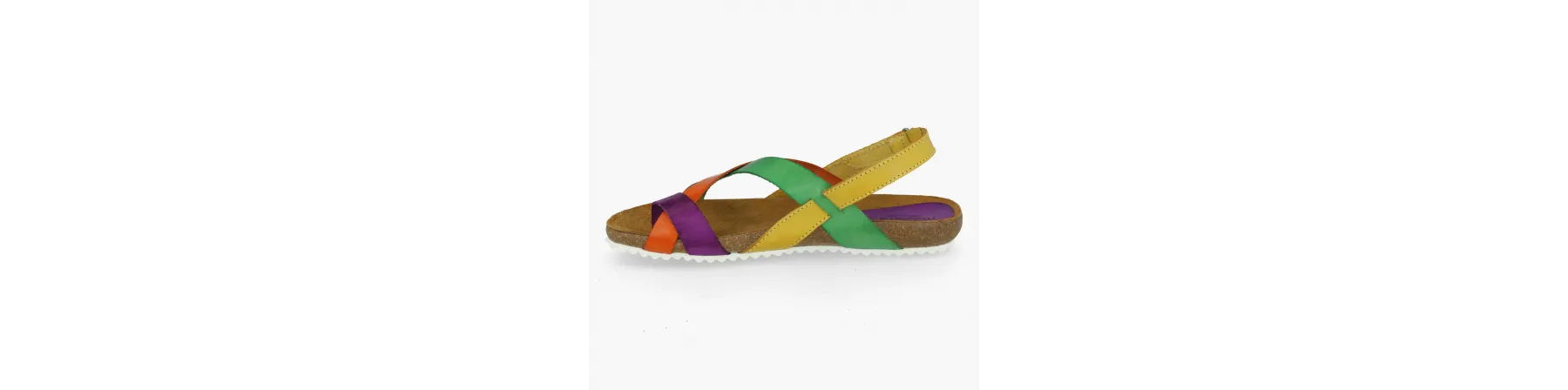 SANDALIAS PLANAS MUJER PIEL MOD. DELIRIO MULTI