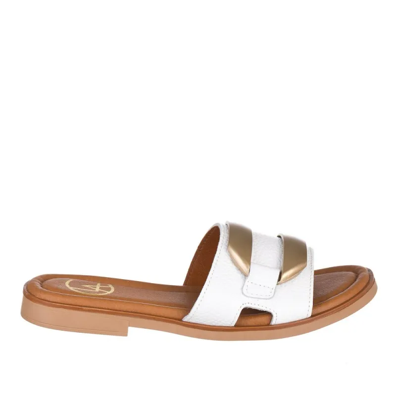 Sandalias Planas Zapp Kunie Mujer Blanco