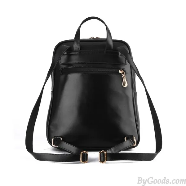 Simple Leisure Solid Diamond Grid Hasp School Travel Backpack