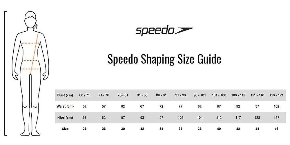 SPEEDO LEXI SHAPING SWIMSUIT  BLACK / BLUE  WOMENS