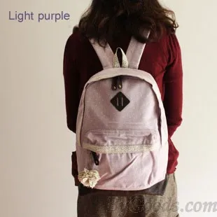 Sweet Lace Bouquet Dot Trunk Canvas Backpack