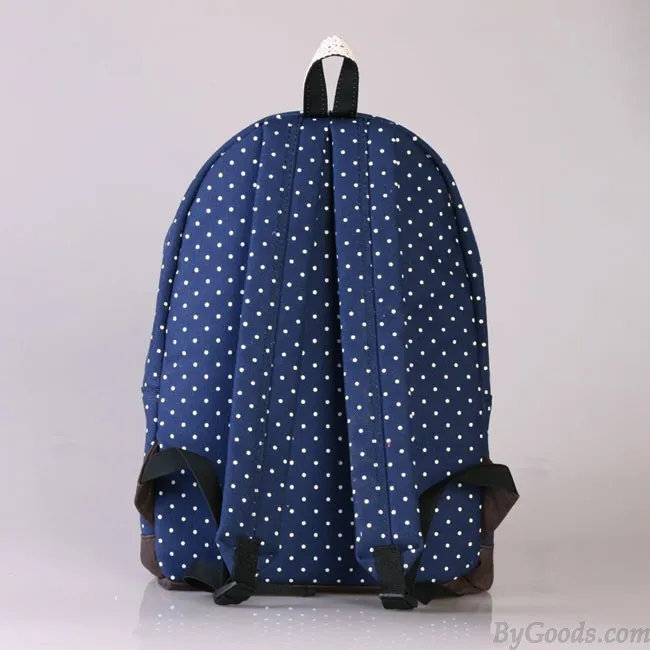 Sweet Lace Bouquet Dot Trunk Canvas Backpack