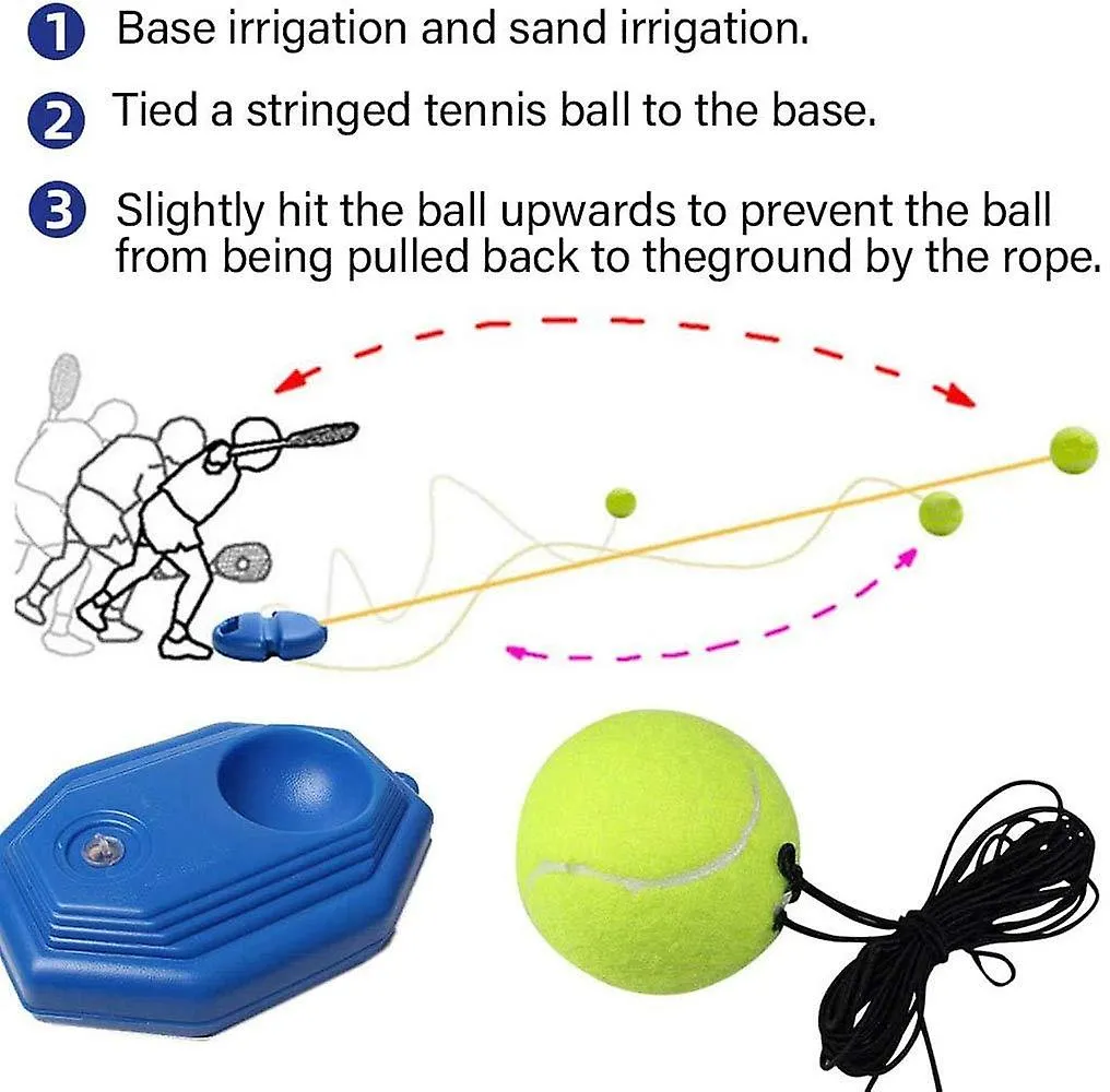 TENNIS TRAINER REBOUNDER BASEBOARD WITH LONG ROPE PERFECT SOLO  SELFSTUDY EQUIPMENT PRACTICE TRAINI