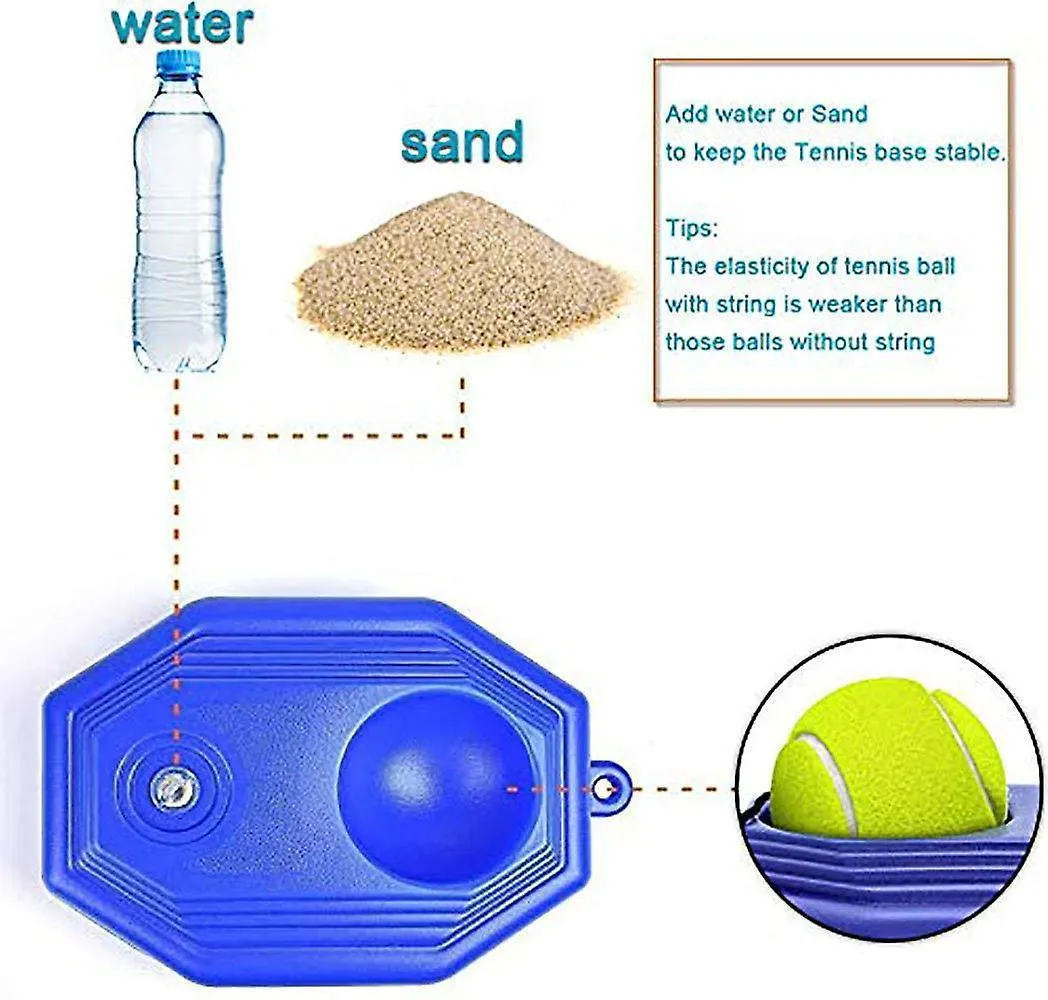 TENNIS TRAINER REBOUNDER BASEBOARD WITH LONG ROPE PERFECT SOLO  SELFSTUDY EQUIPMENT PRACTICE TRAINI