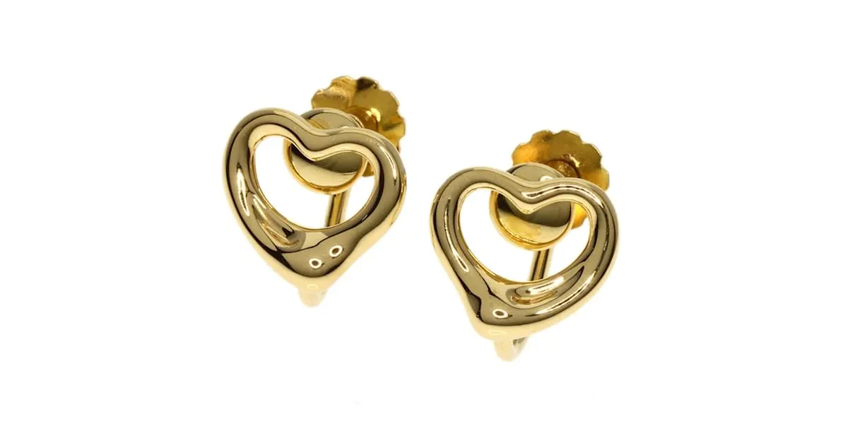 Tiffany & Co Pendientes Clip Tiffany Heart en Oro Amarillo de 18K 