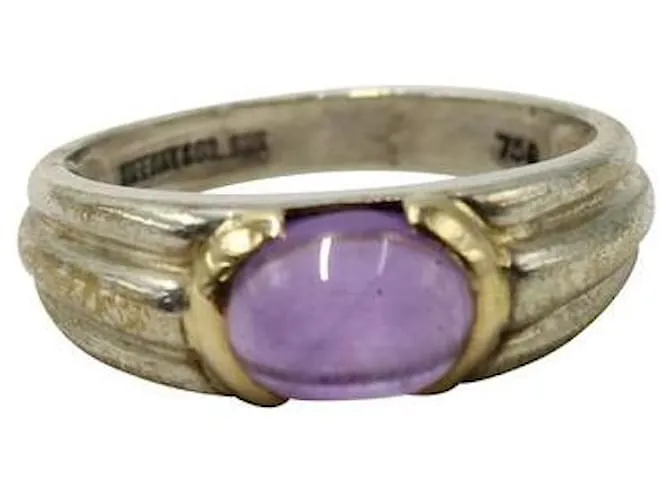 Tiffany & Co plata, Anillo de Oro Amarillo con Amatista 