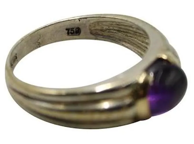 Tiffany & Co plata, Anillo de Oro Amarillo con Amatista 