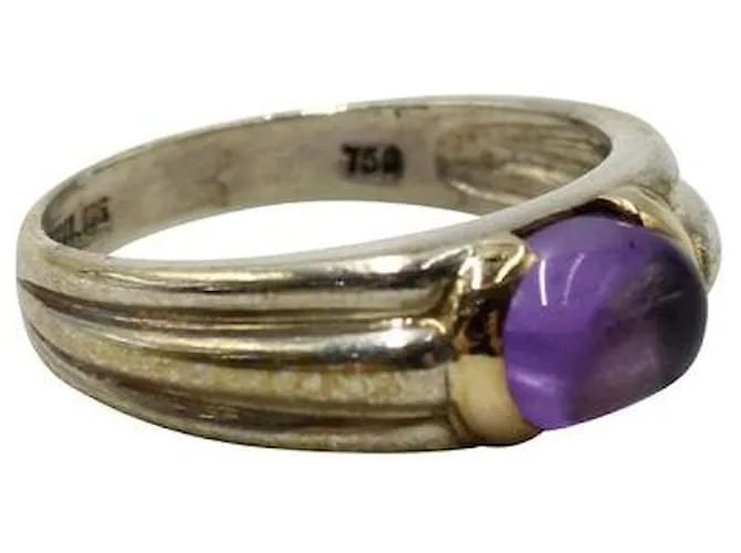 Tiffany & Co plata, Anillo de Oro Amarillo con Amatista 