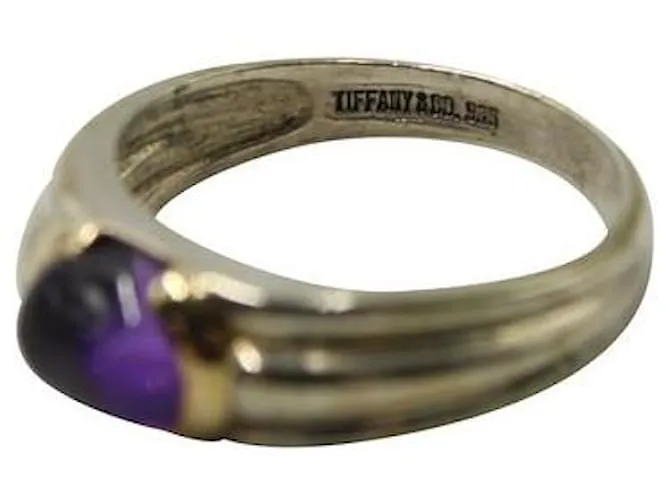 Tiffany & Co plata, Anillo de Oro Amarillo con Amatista 