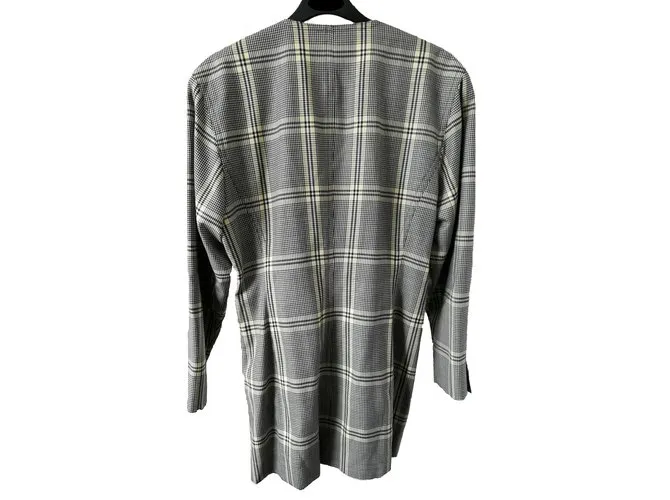 Veste tartan Escada by Margaretha Ley Negro Gris Amarillo 