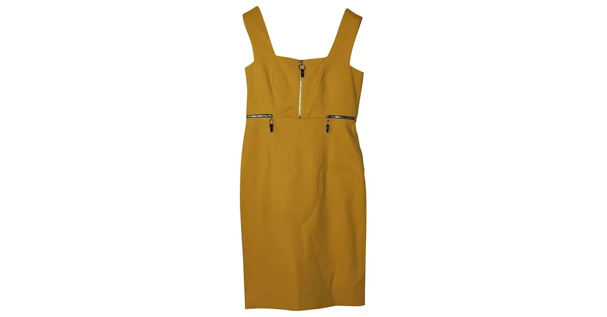 Vestido de tubo Sportmax Selce en poliéster amarillo 