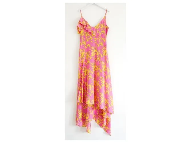 Vestido Irene de Diane Von Furstenberg Rosa Amarillo 