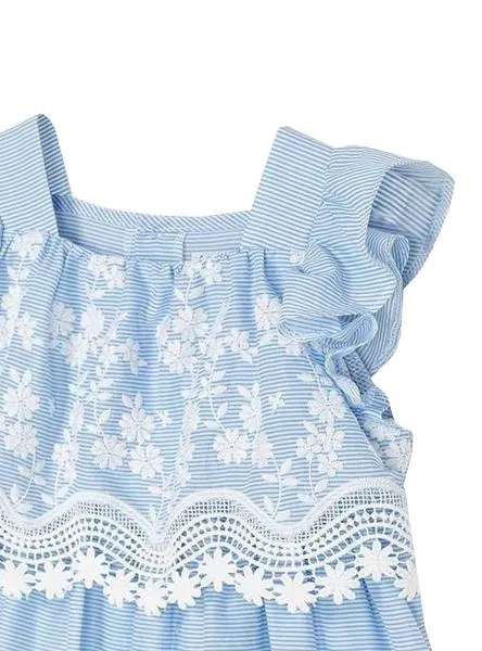 vestido mayoral stripes azul para niña