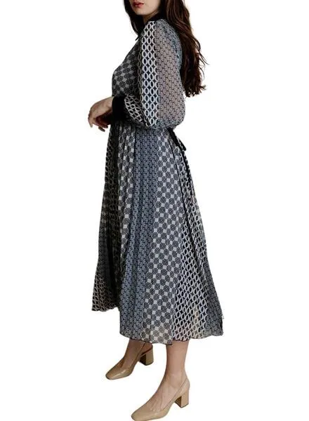 Vestido Naf Naf Geo azul para mujer