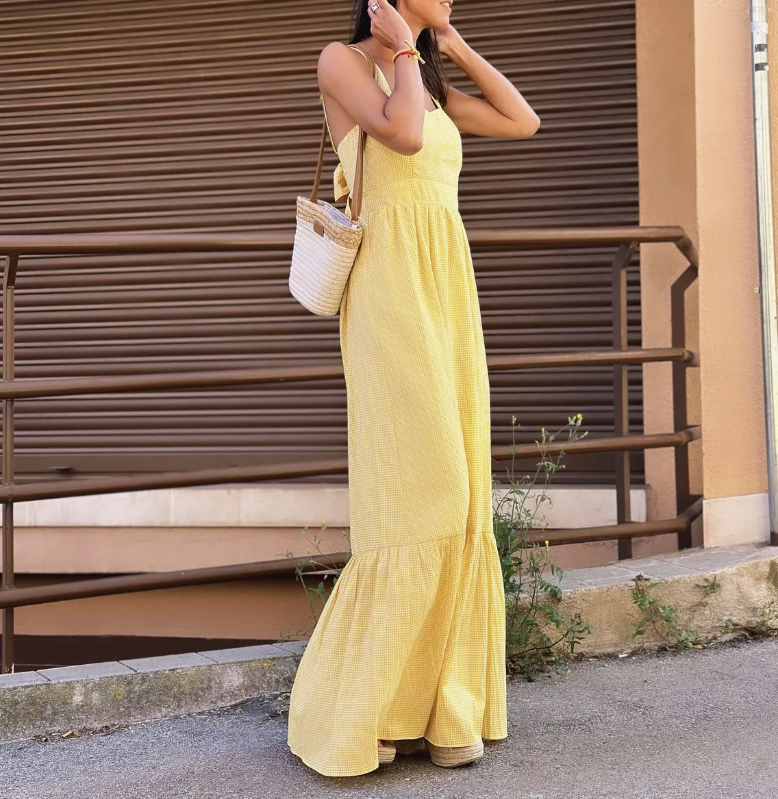 Vestido Vichy Erika Amarillo