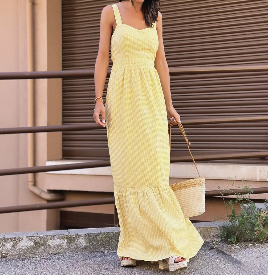 Vestido Vichy Erika Amarillo