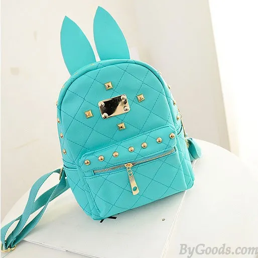 Vintage Punk Style  Bunny Ears Rivet Backpack
