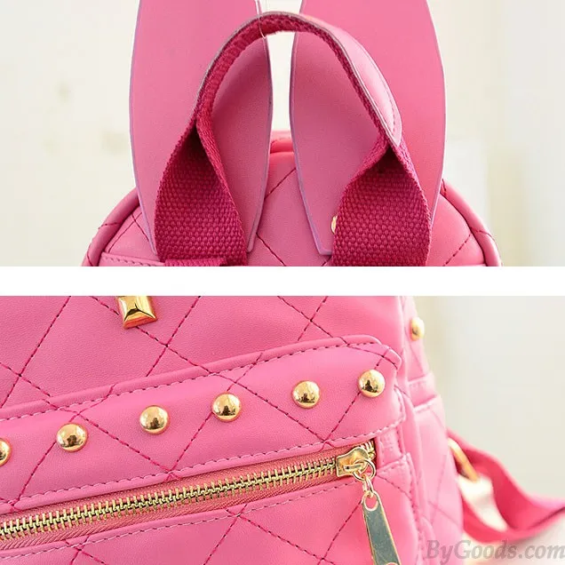 Vintage Punk Style  Bunny Ears Rivet Backpack