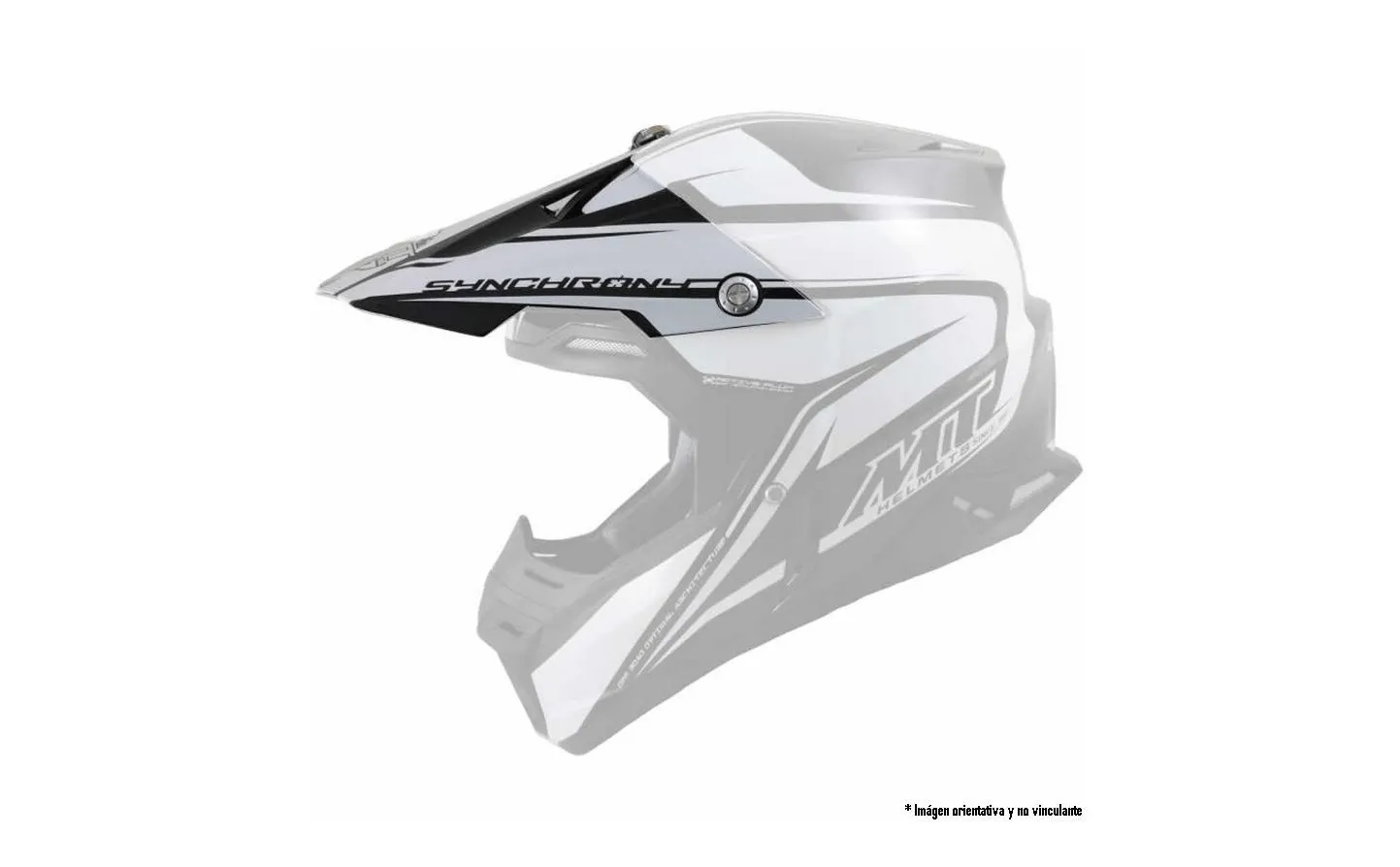 Visera Casco Mt Synchrony Endurance Antracita/Plata/Negra Brillo