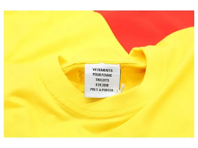 Vêtements Camiseta Vetements x DHL de algodón amarillo 