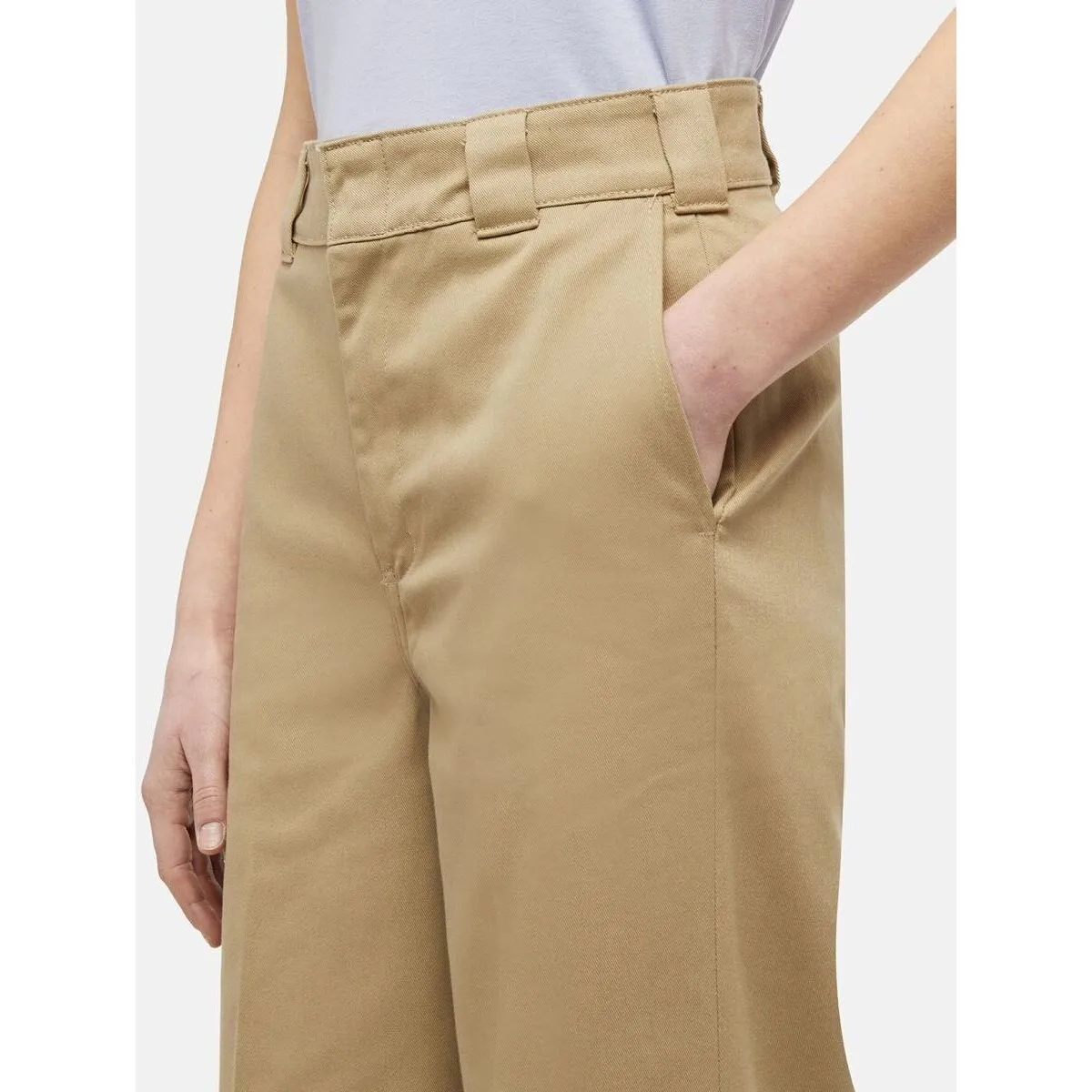 W WIDE LEG PANT DK0A4YSEKHK KHAKI