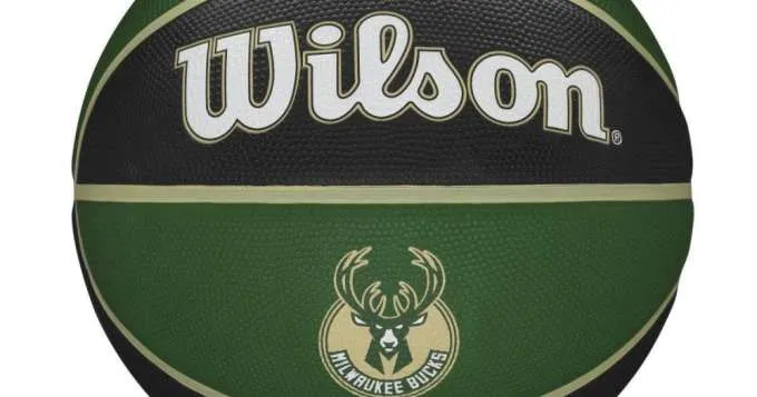 WILSON NBA TEAM TRIBUTE BASKETBALL MILWAUKEE BUCKS TALLA 7  WTB1300MIL