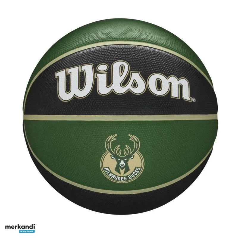 WILSON NBA TEAM TRIBUTE BASKETBALL MILWAUKEE BUCKS TALLA 7  WTB1300MIL