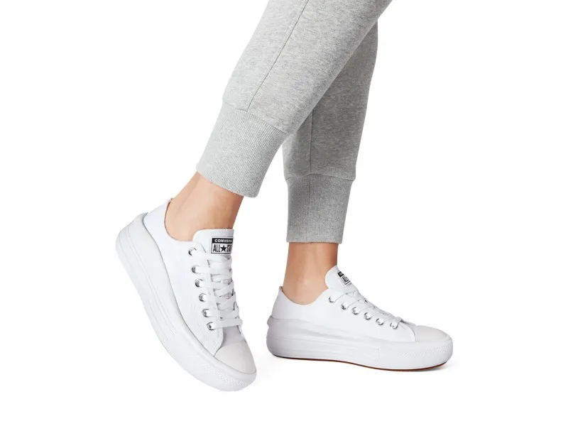 ZAPATILLA CONVERSE CANVAS CHUCK TAYLOR ALL STAR MOVE LOW TOP 570257 EN COLOR BLANCO